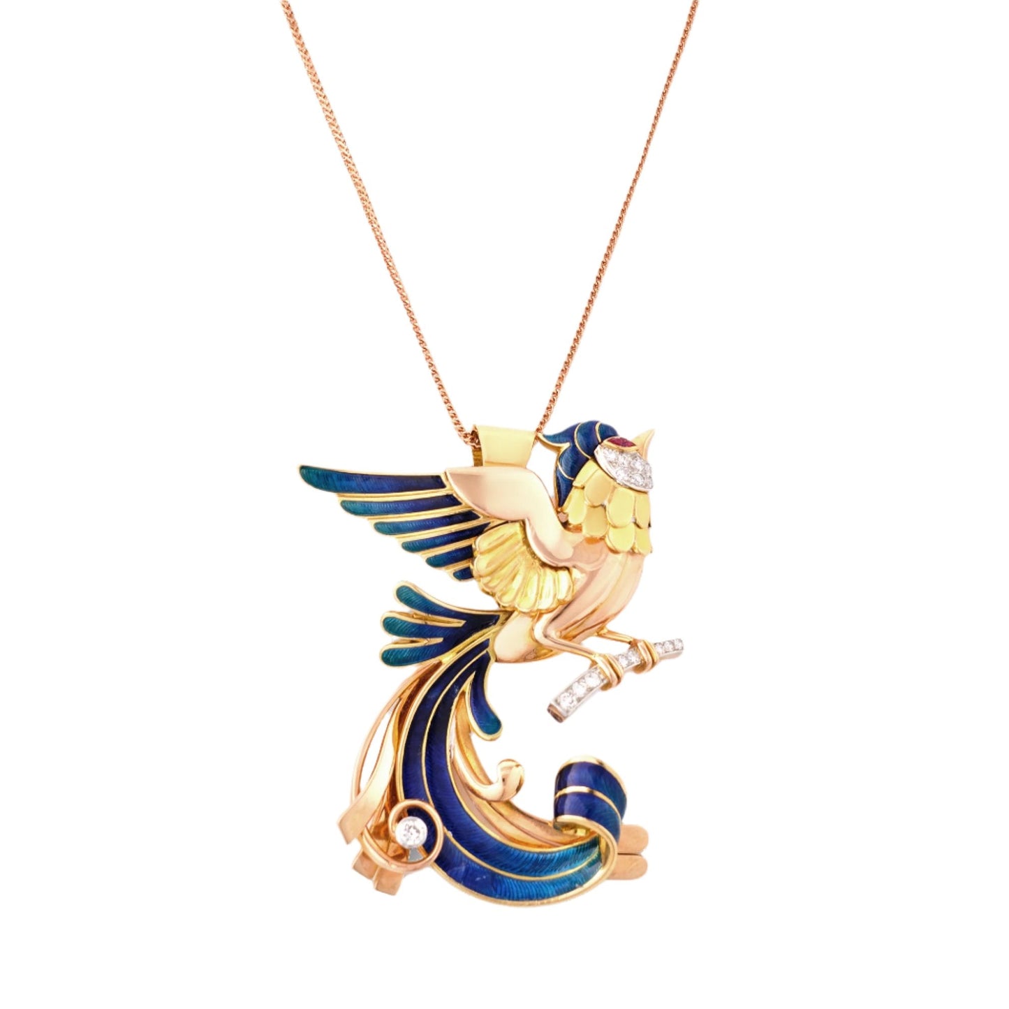E. Gubelin Bird Shape Pendant