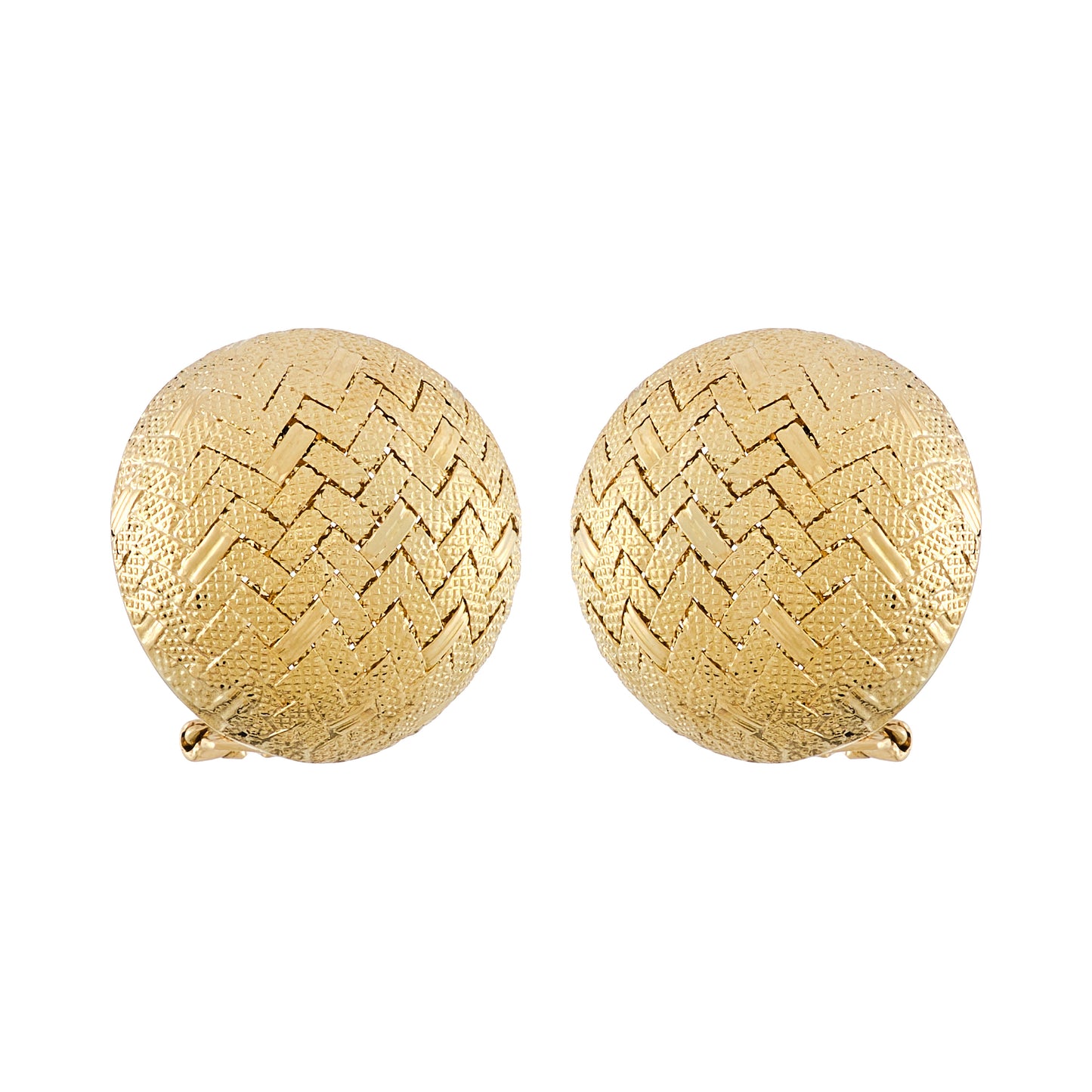 Garrard Basket Weave Design Earrings