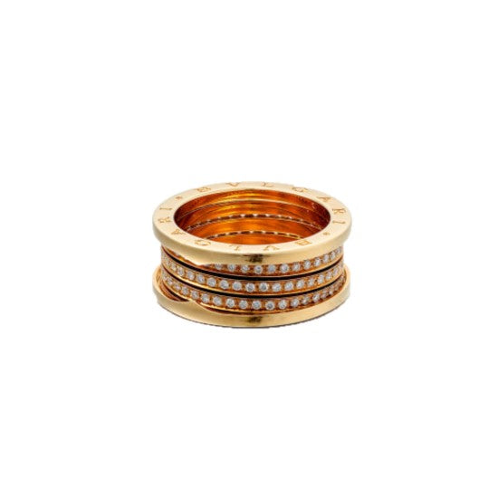 Bvlgari 'B.Zero1' Gold and Diamond Ring