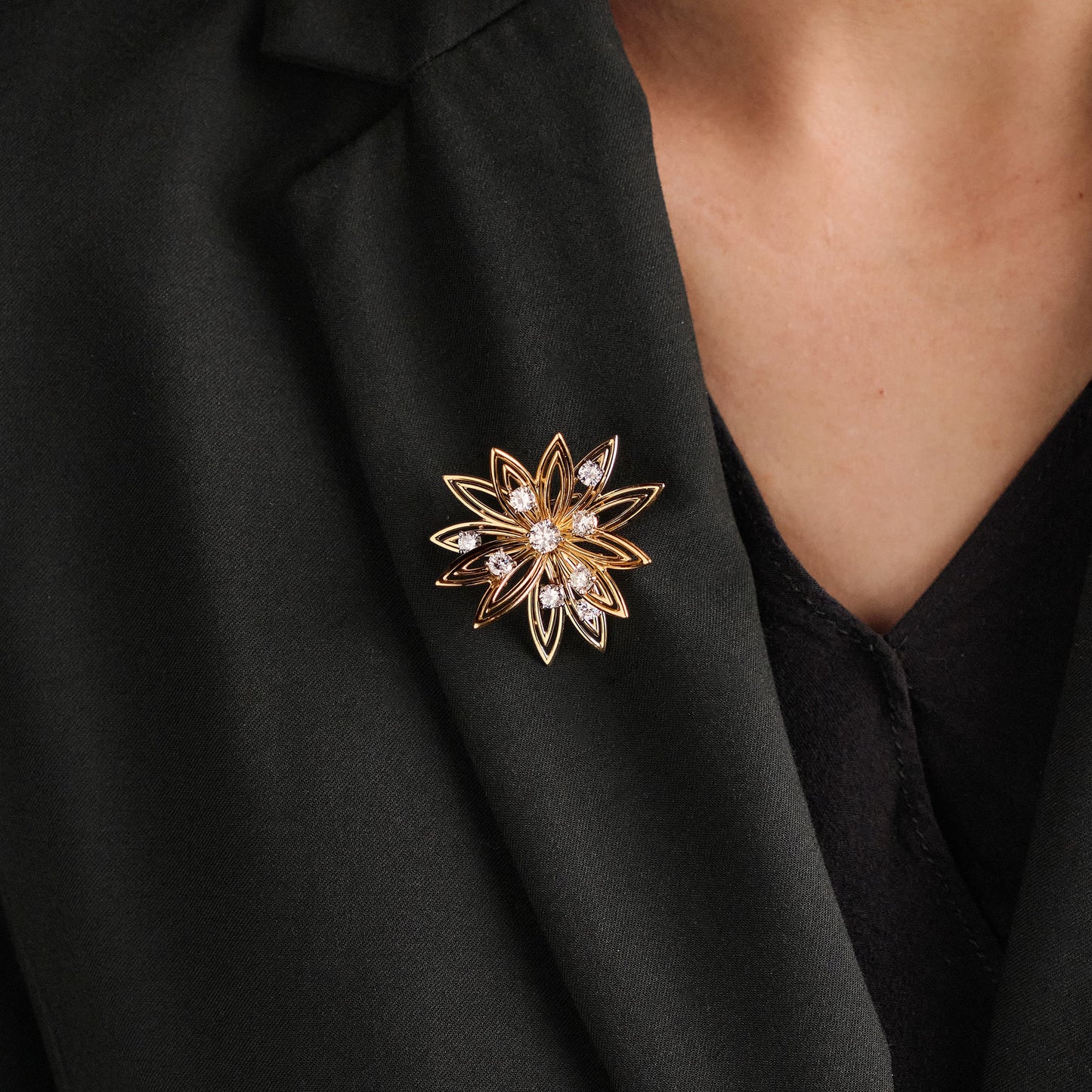 Cartier Star Diamond Brooch