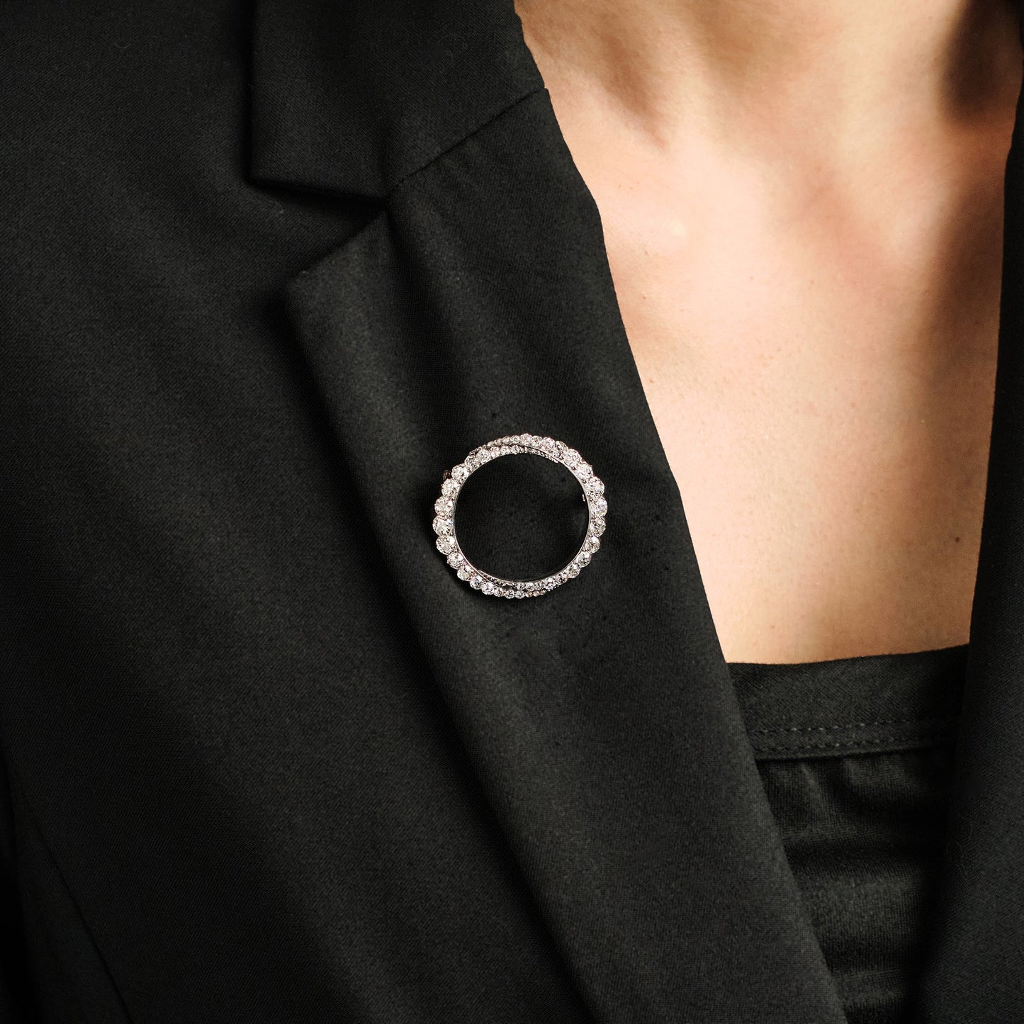 Antique Circular Diamond Brooch