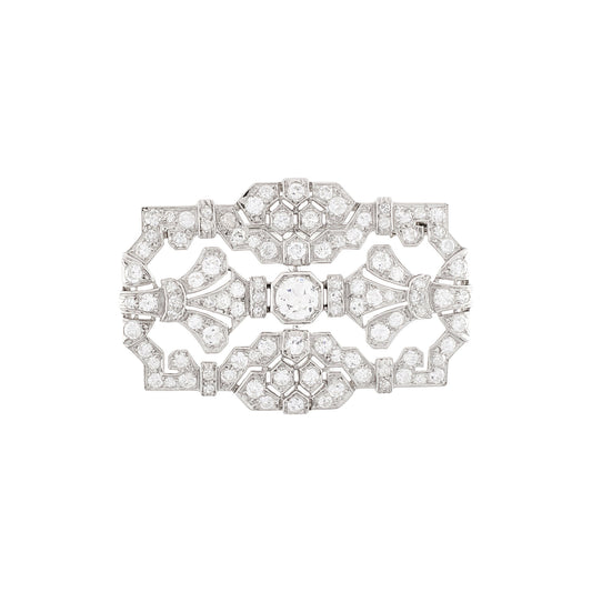 Art Deco Diamond Brooch