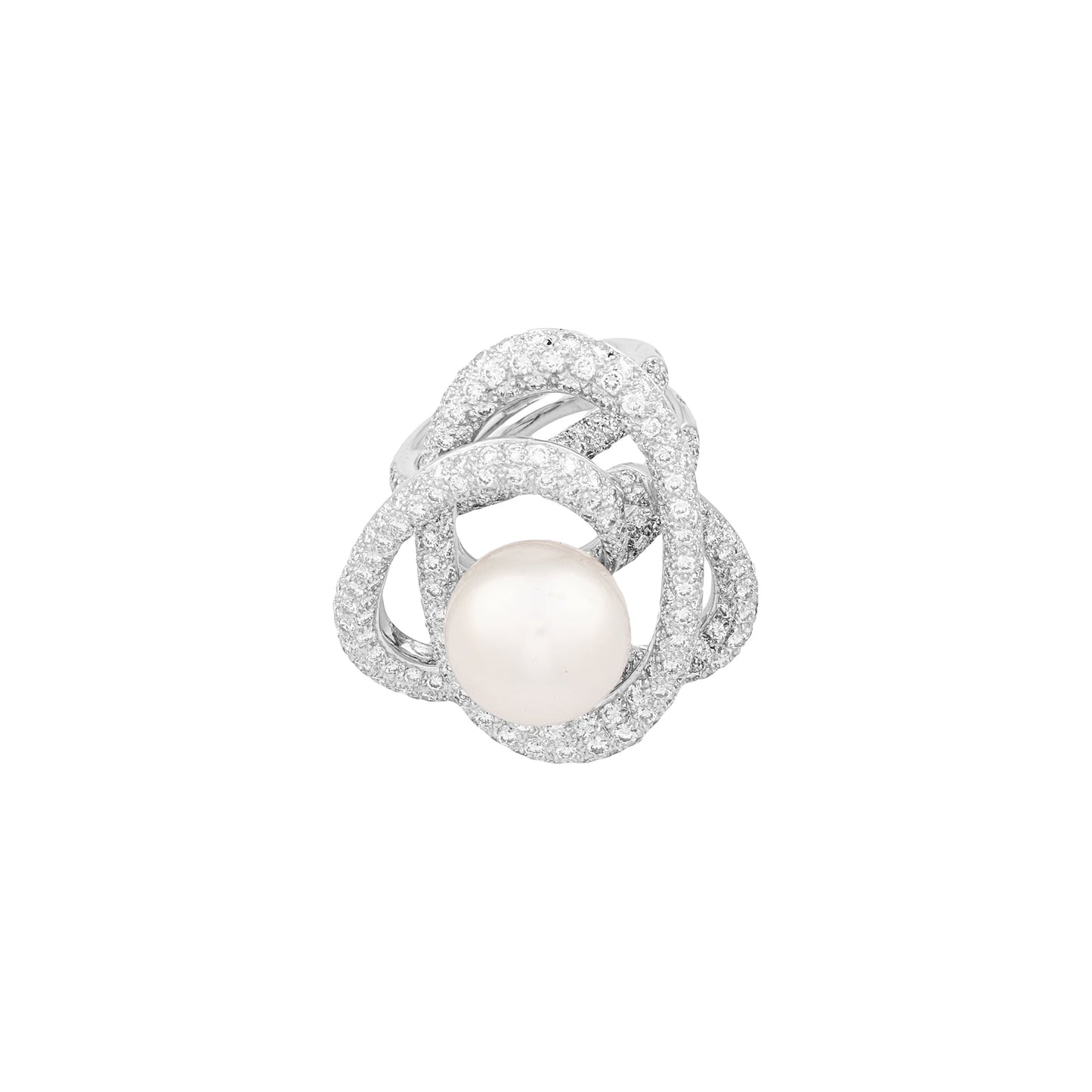 Vintage French "whirlwind" Pearl Ring
