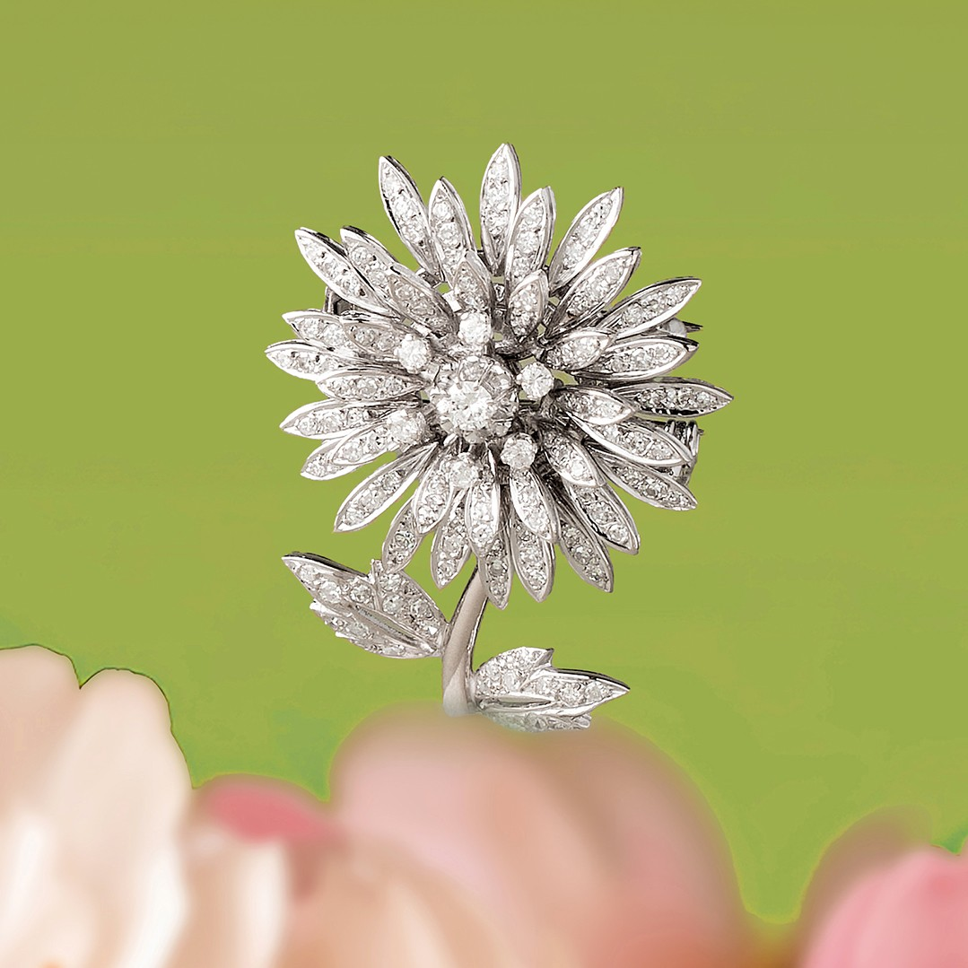 Vintage Transformable Flower Brooch