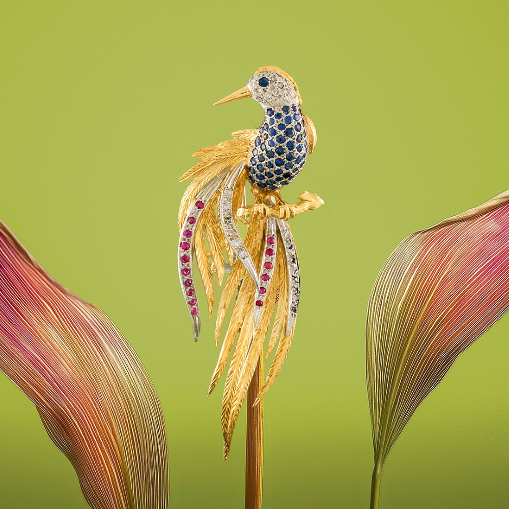 Vintage Bird of Paradise Brooch