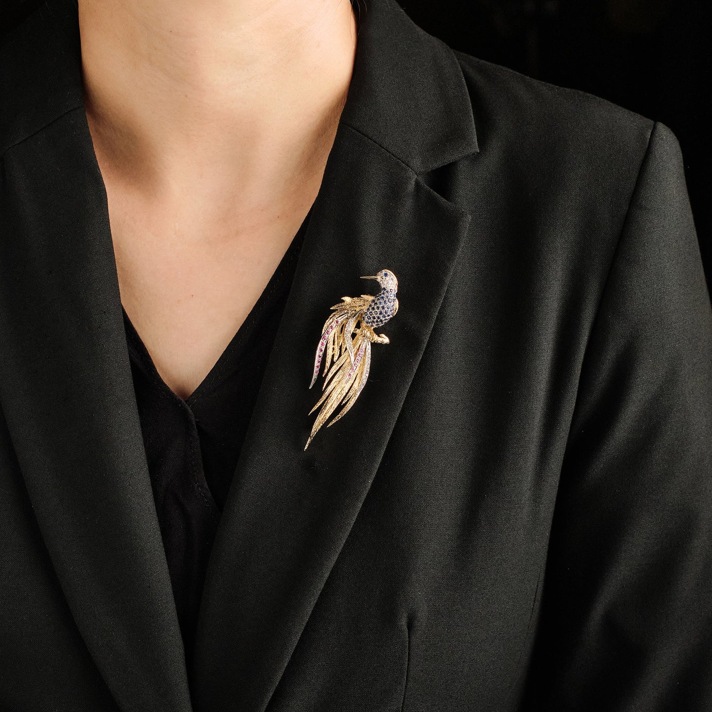 Vintage Bird of Paradise Brooch