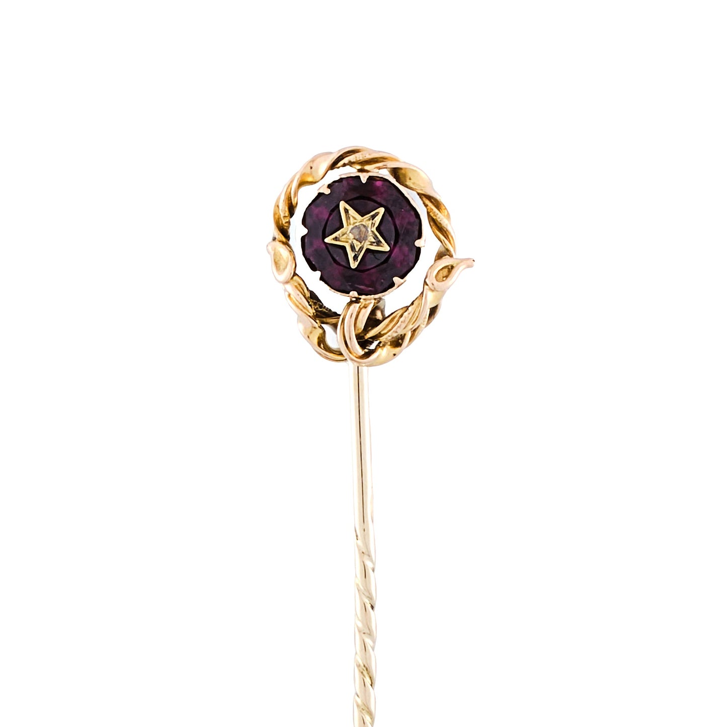Antique Rhodolite Stick Pin