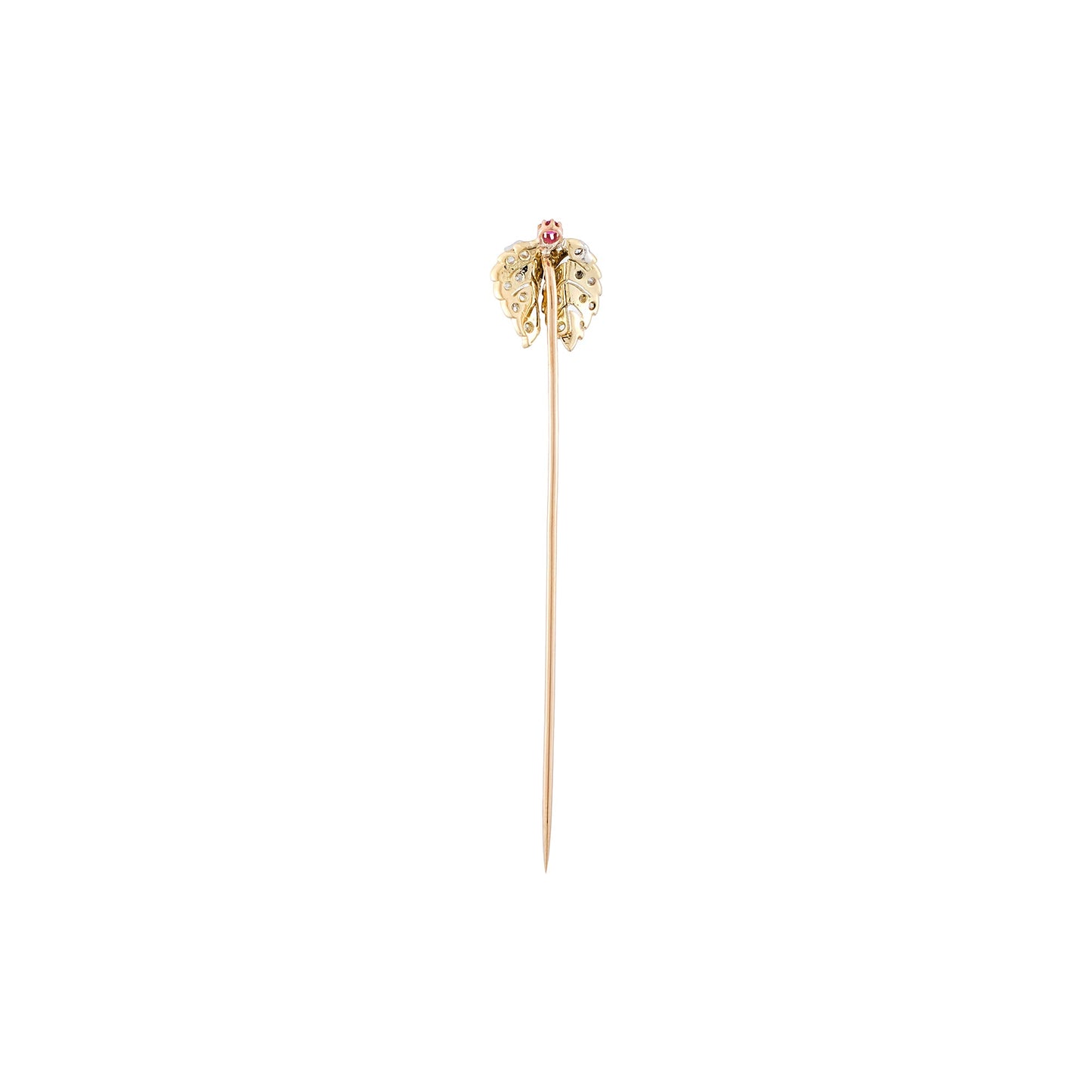 Antique Gold Leaves Stick Pin