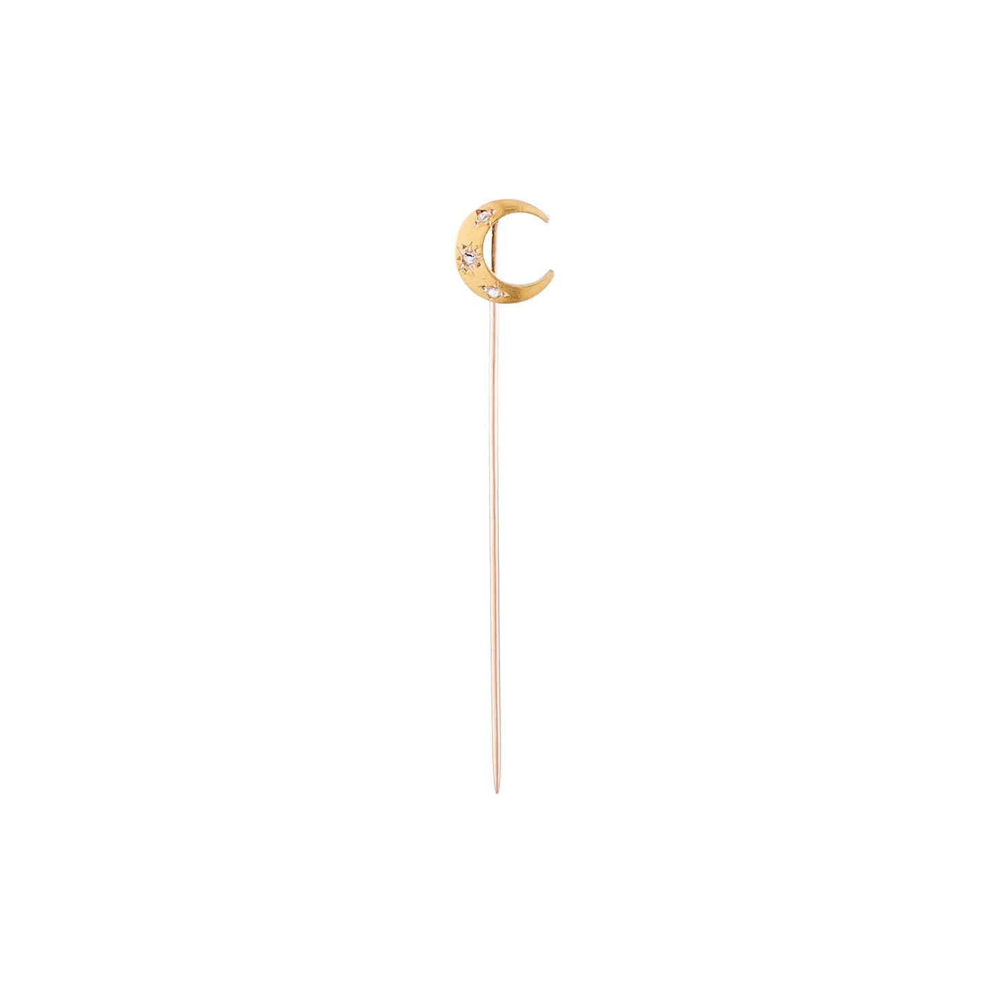 Antique Gold Crescent Stick Pin