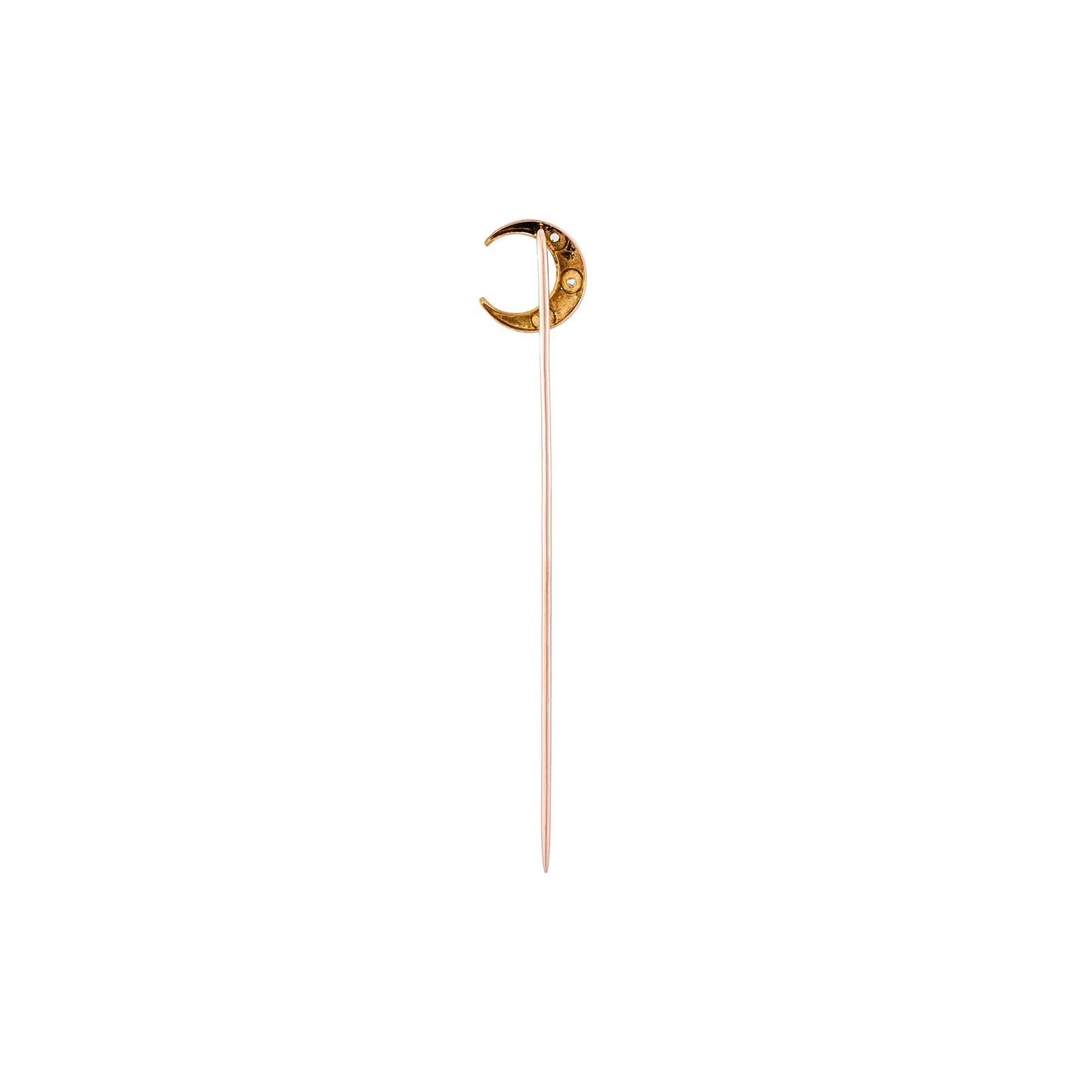 Antique Gold Crescent Stick Pin