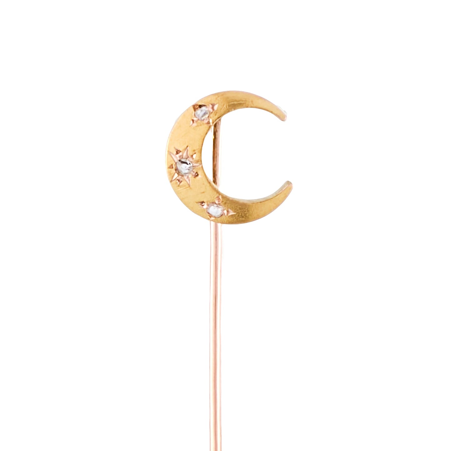 Antique Gold Crescent Stick Pin