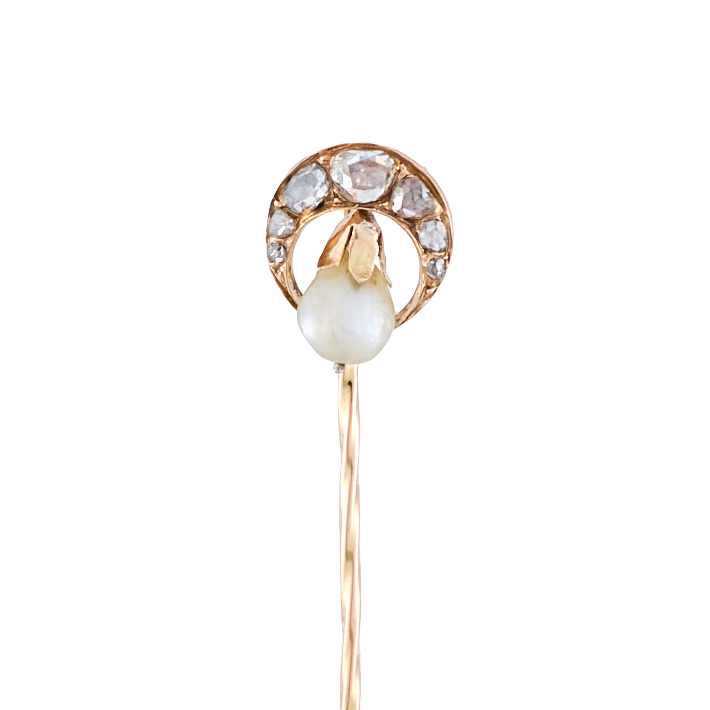 Antique Crescent Pearl Stick Pin