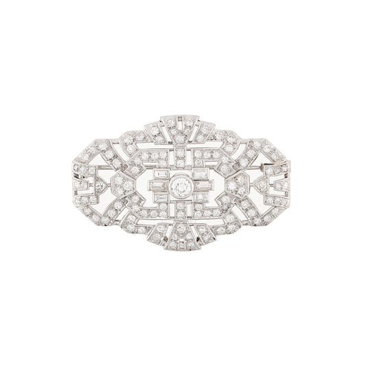 Art Deco Diamond Brooch
