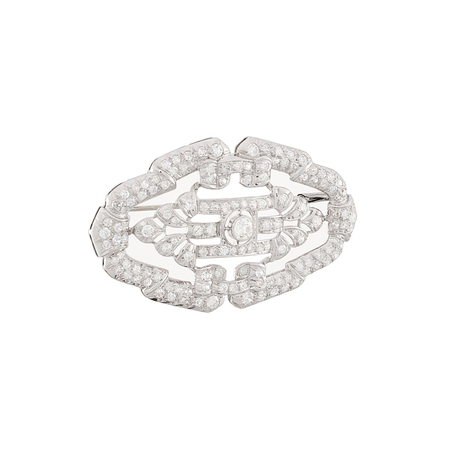 Art Deco Diamond Brooch