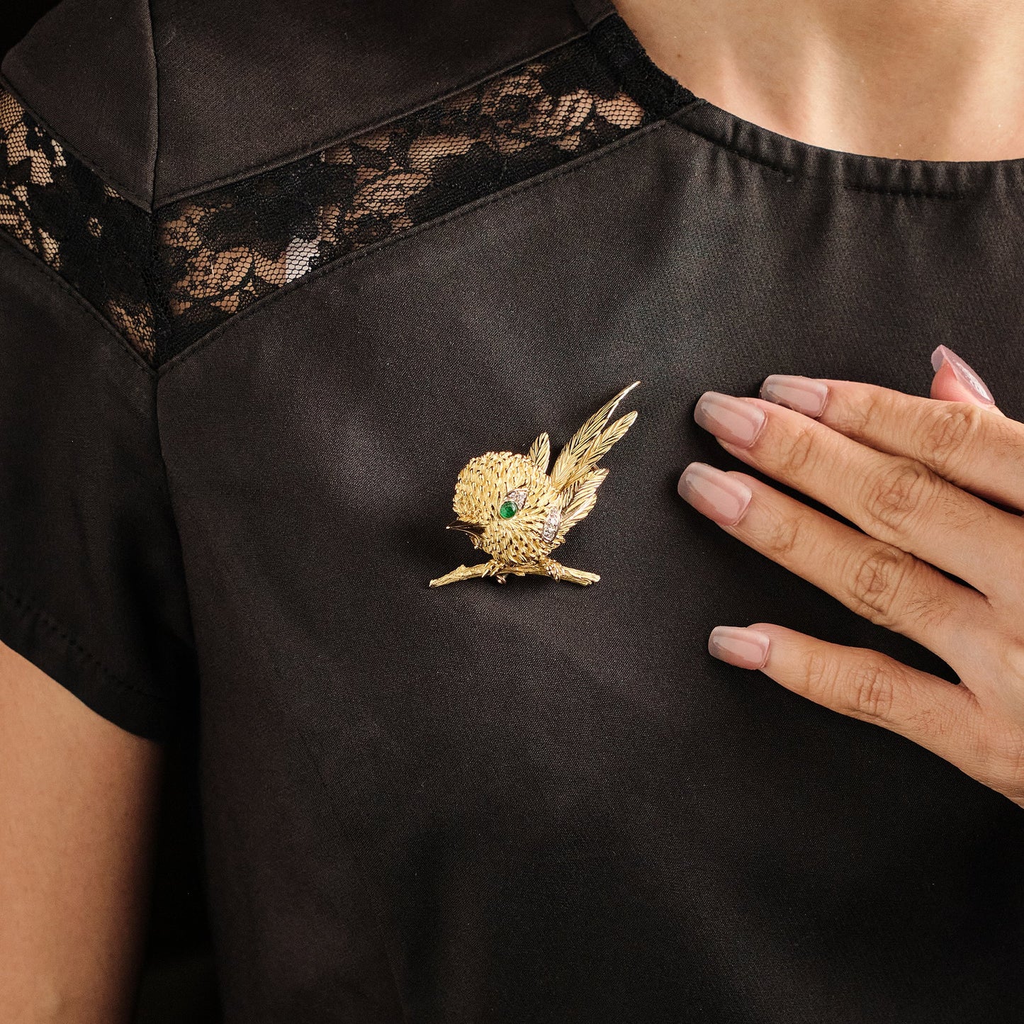 Jean & Pierre Bellin Sparrow Brooch