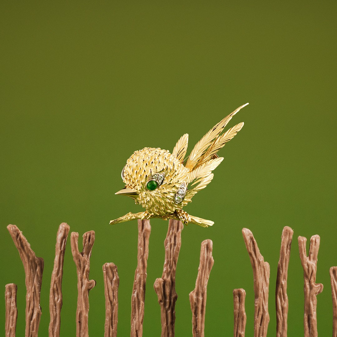 Jean & Pierre Bellin Sparrow Brooch