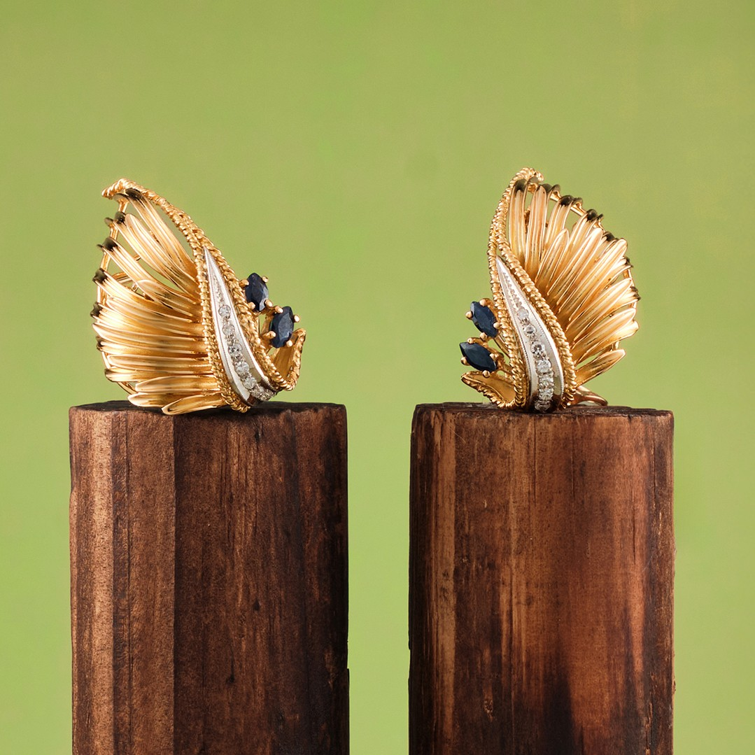 Vintage "Volutes" Earrings