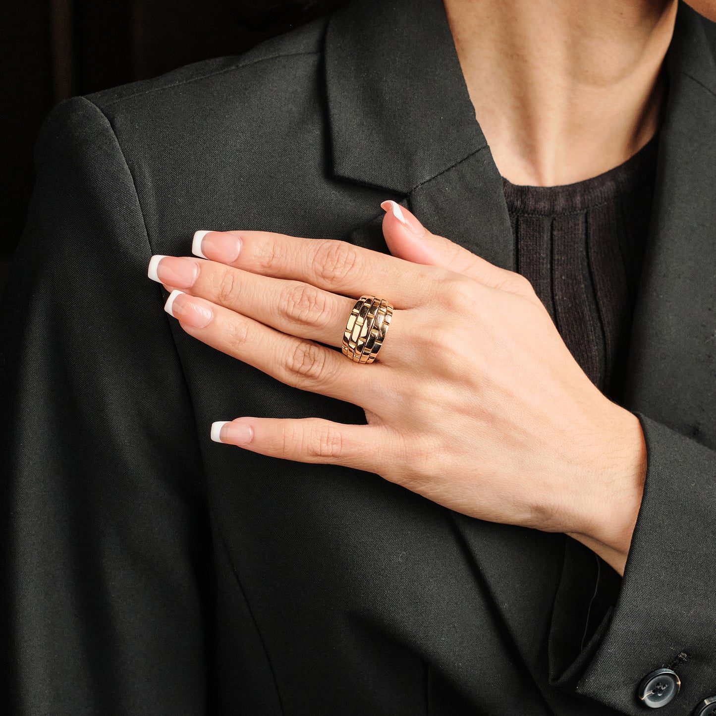 Cartier Maillon Panthère Brick Link Ring