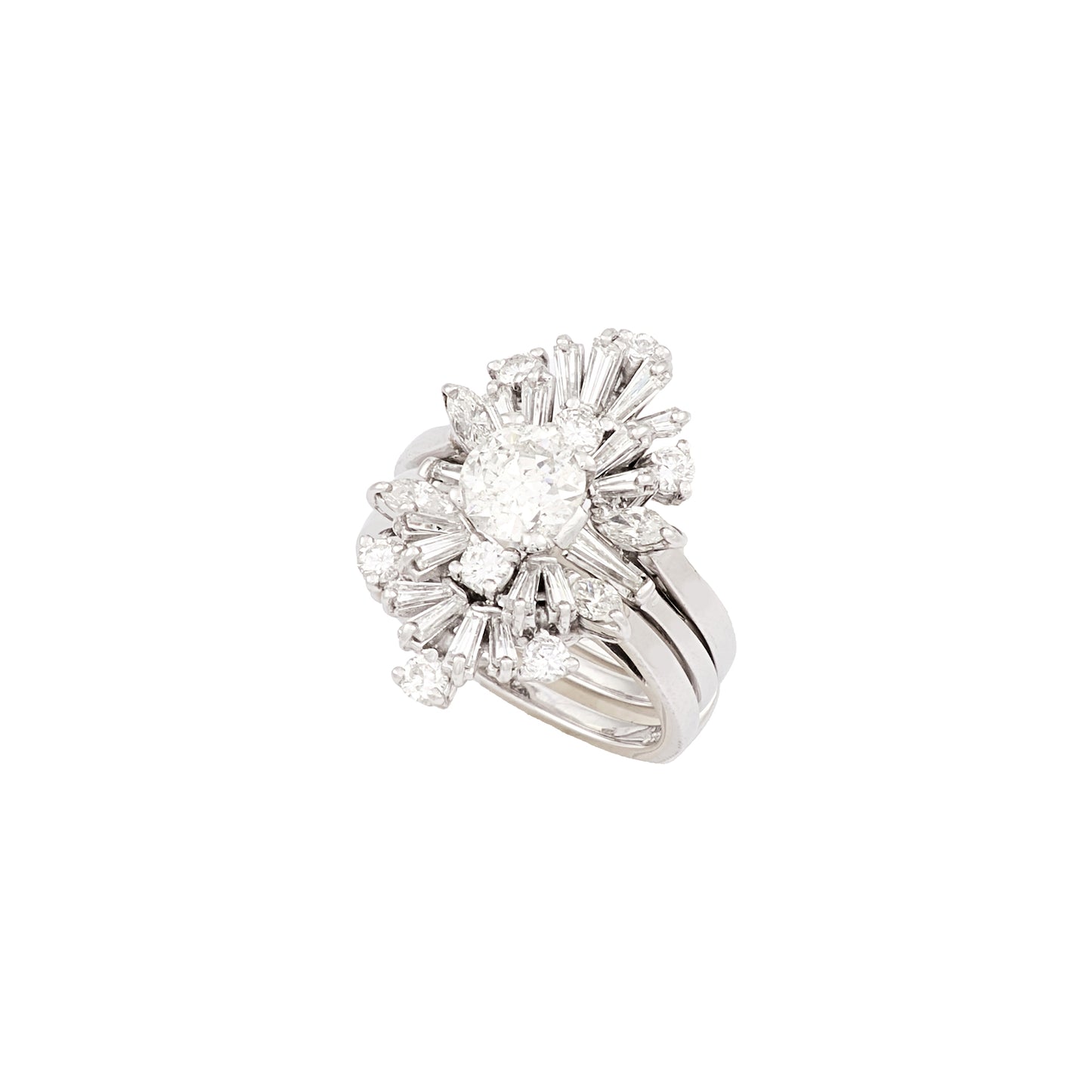 Vintage Jacket Diamond Ring