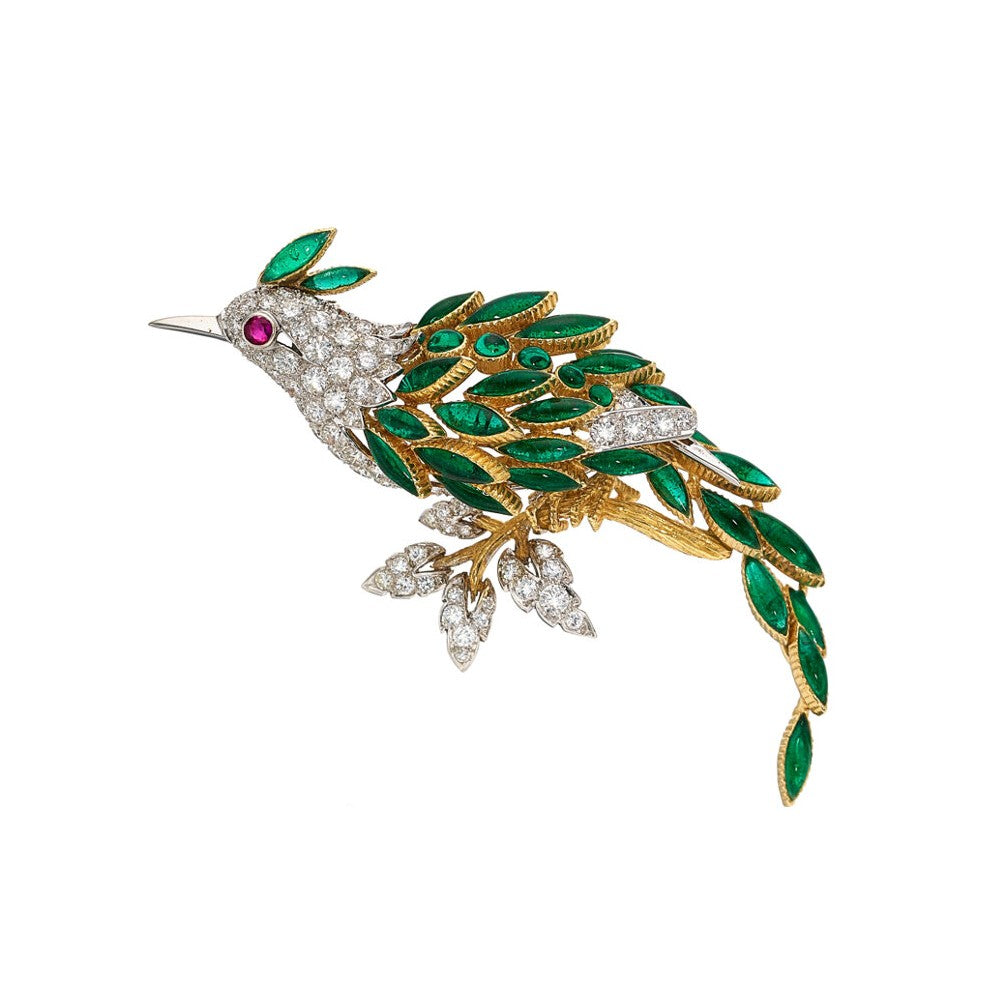Retzignac Gripoix Bird Brooch