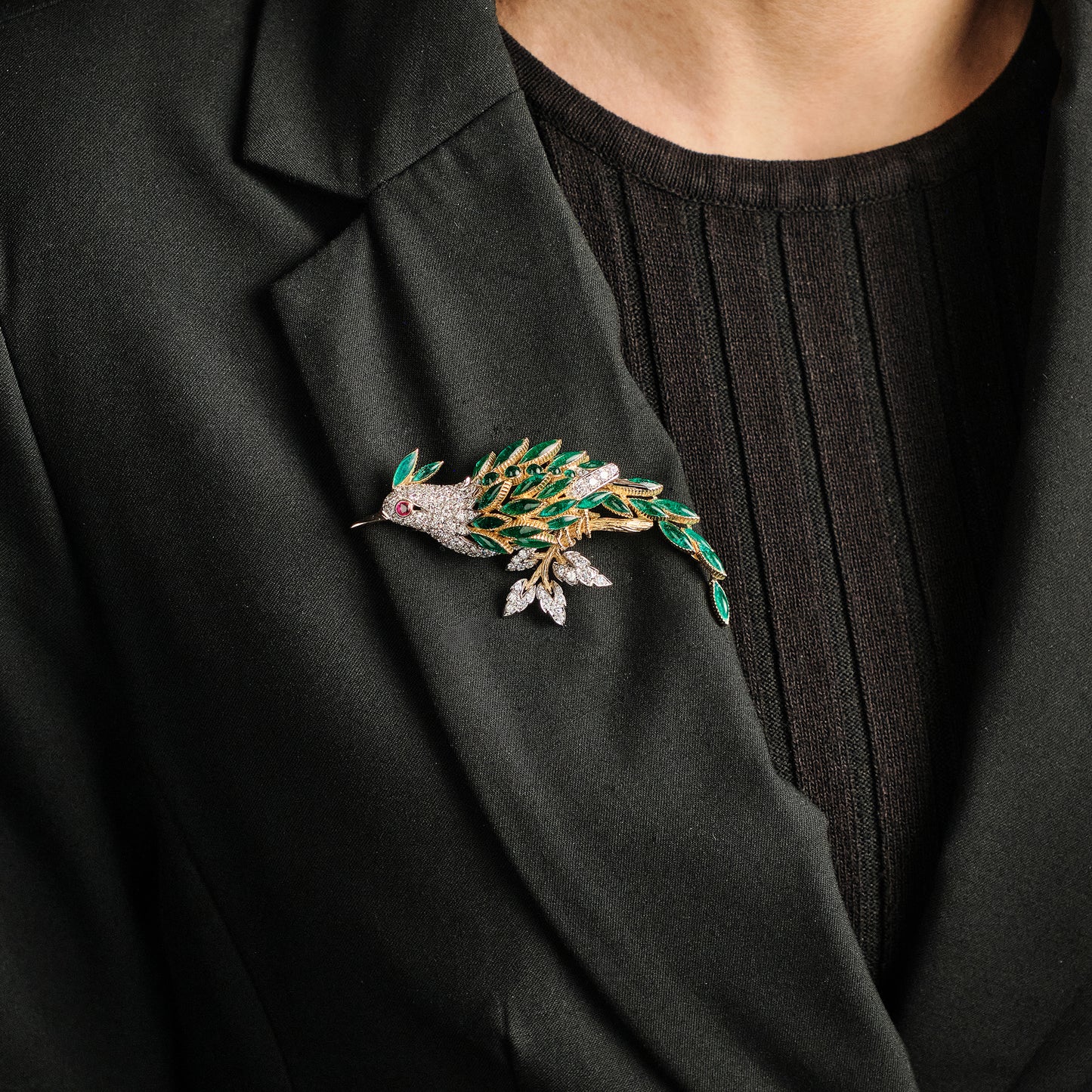 Retzignac Gripoix Bird Brooch