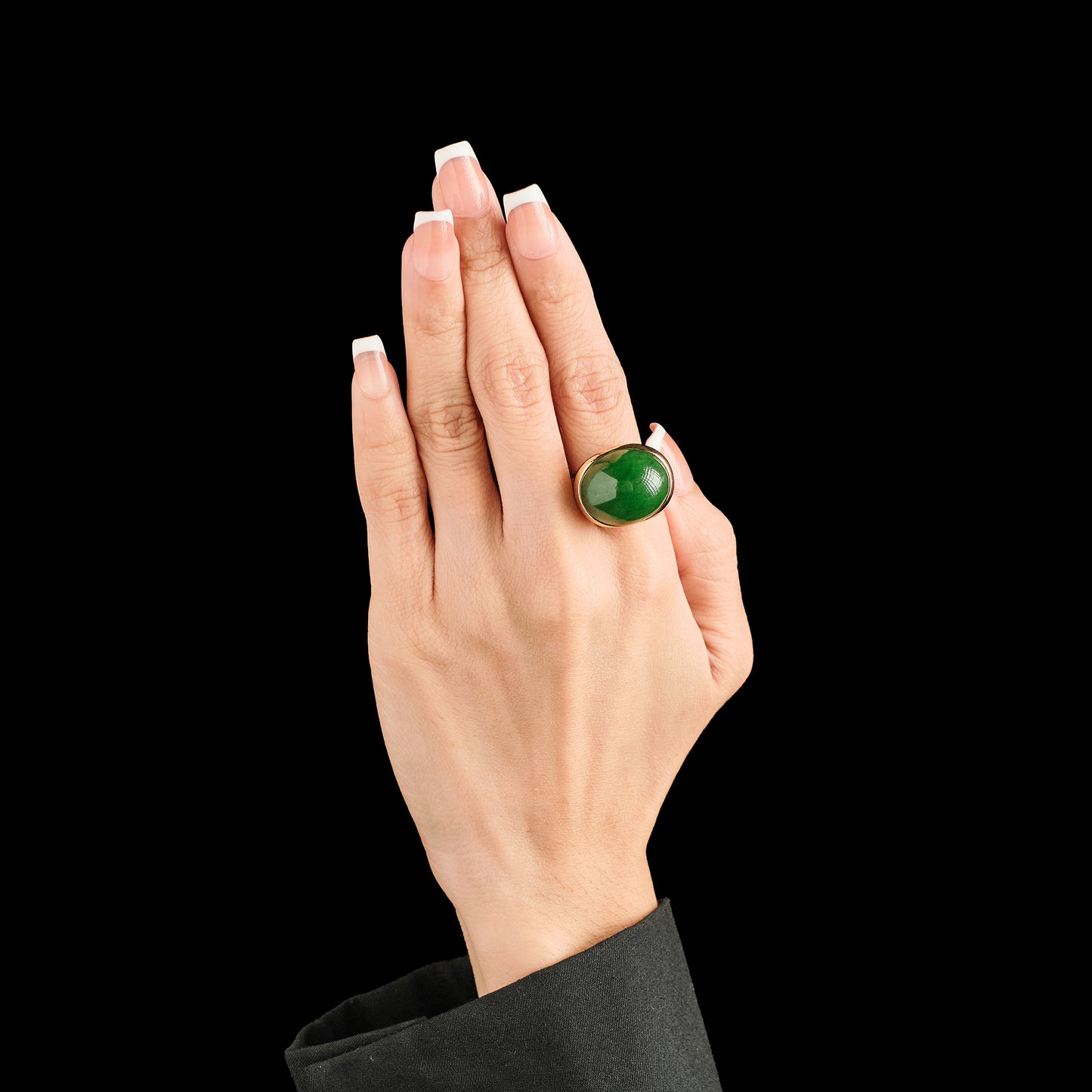 Tiffany & Co Elsa Peretti Jade 'Cabochon' Ring