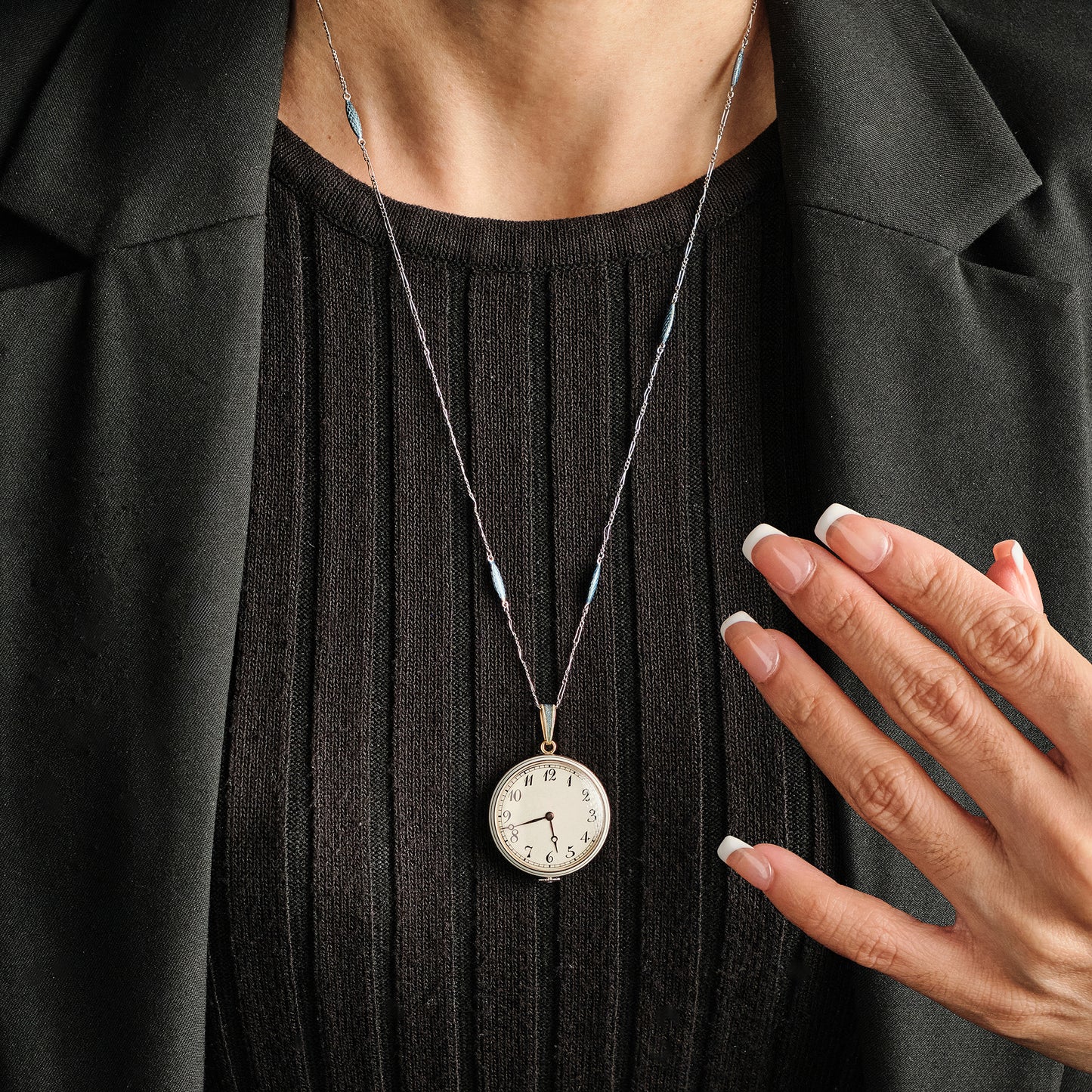 Antique Guilloché Pendant Watch