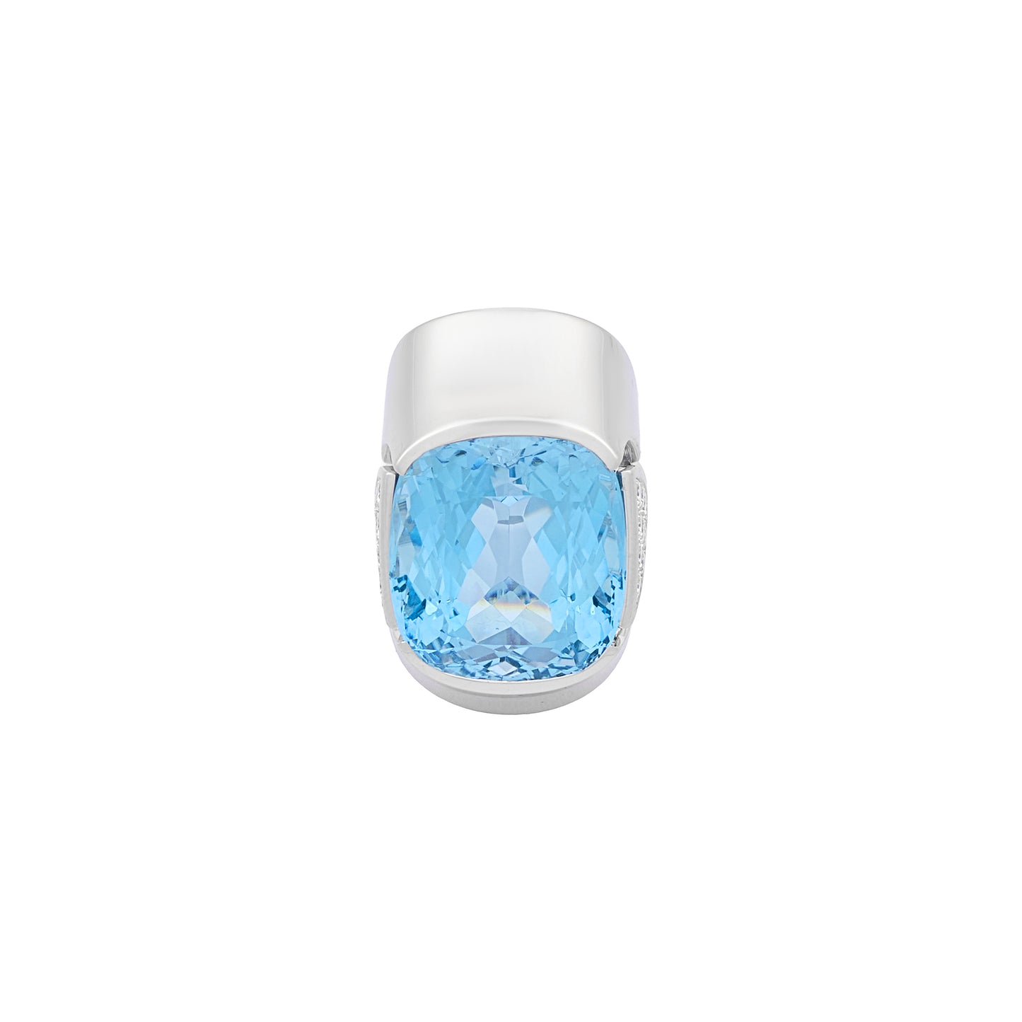 Aquamarine Diamond Ring