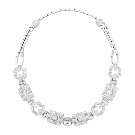 French Art Deco Diamond Necklace
