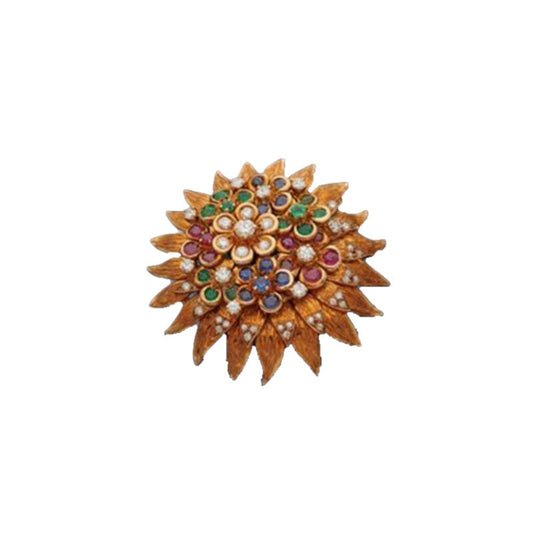 Vintage Sunflower Brooch