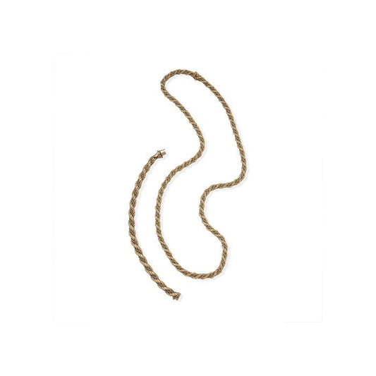 Vintage Fancy-Link Necklace and Bracelet Suite