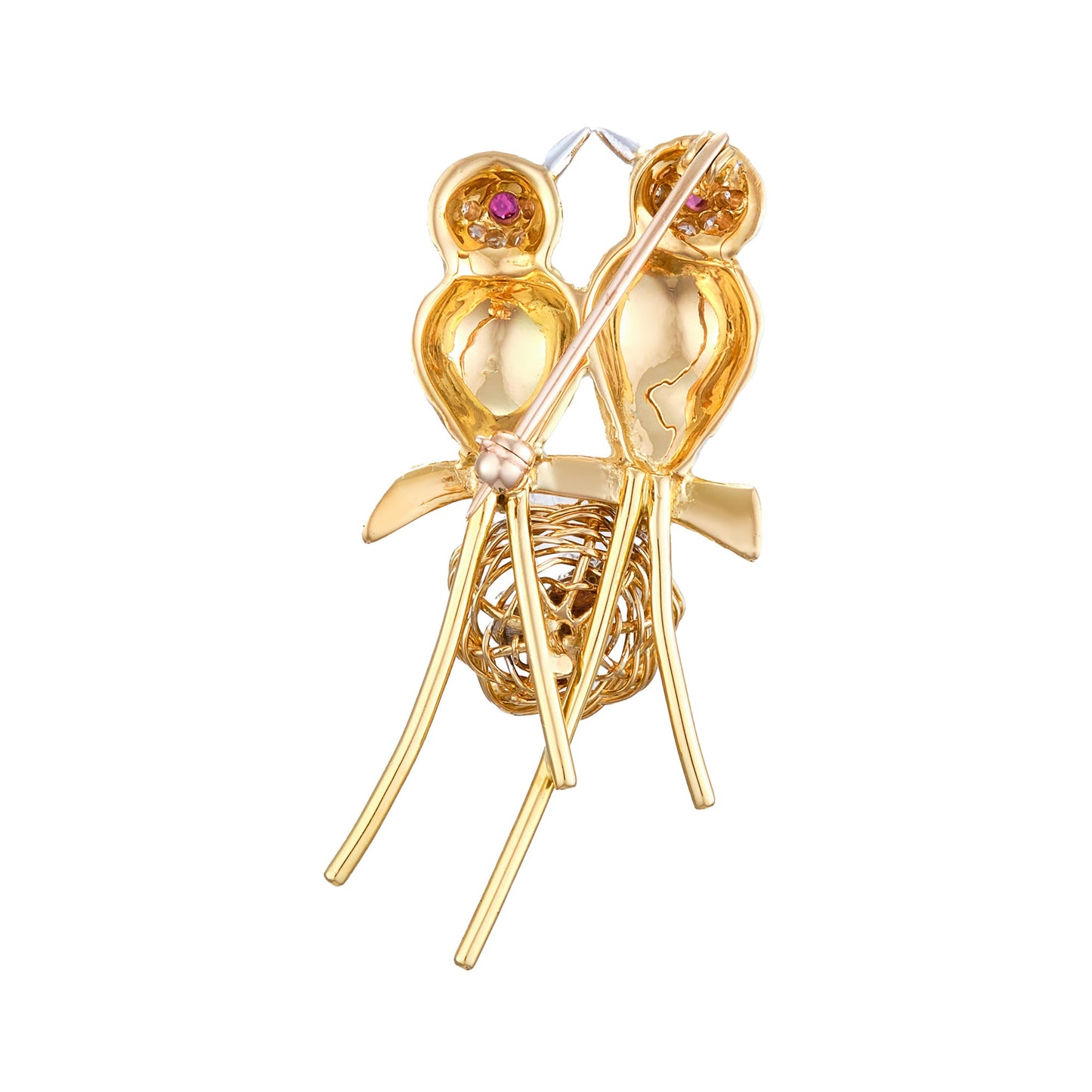Vintage Love Birds Brooch
