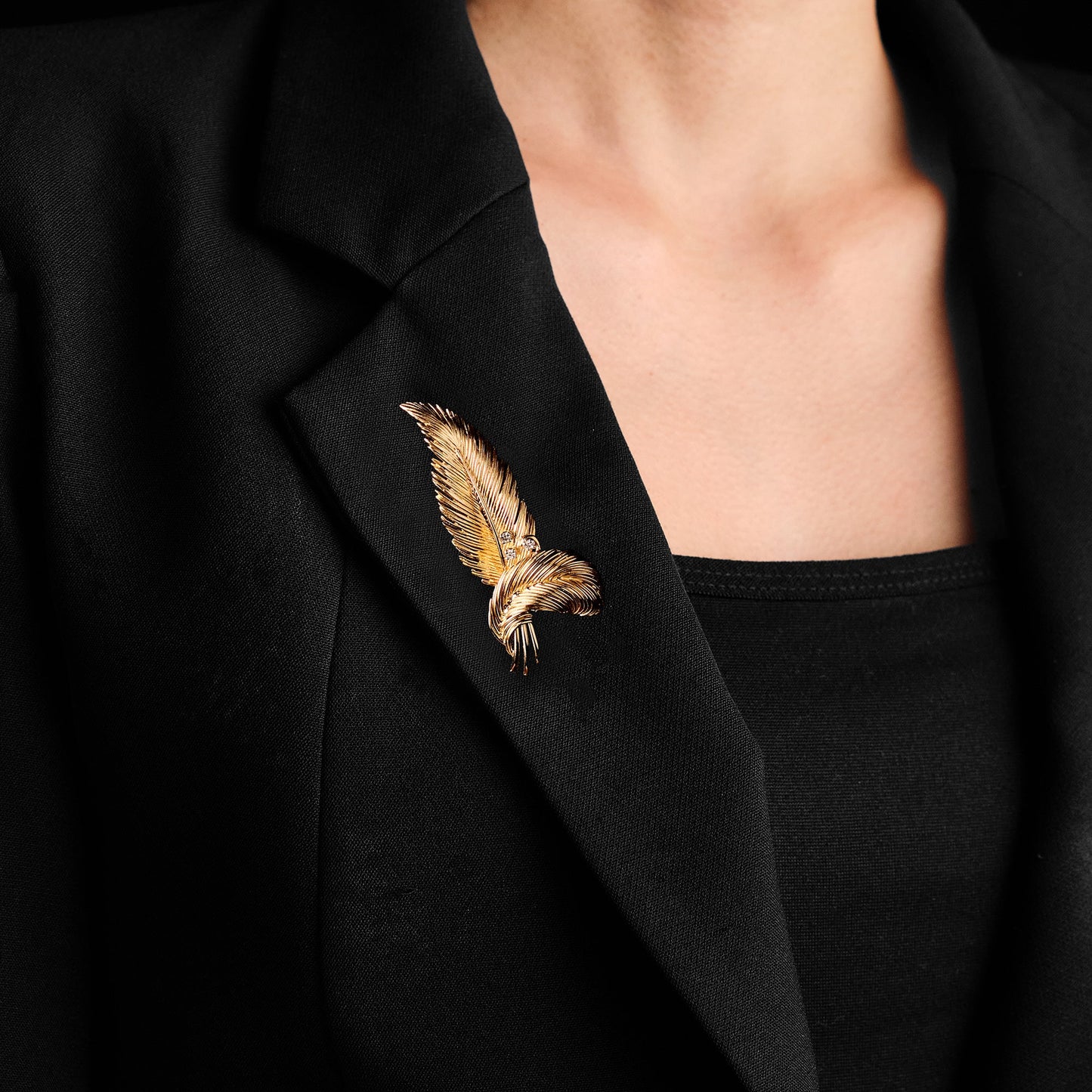 Vintage Feather Brooch