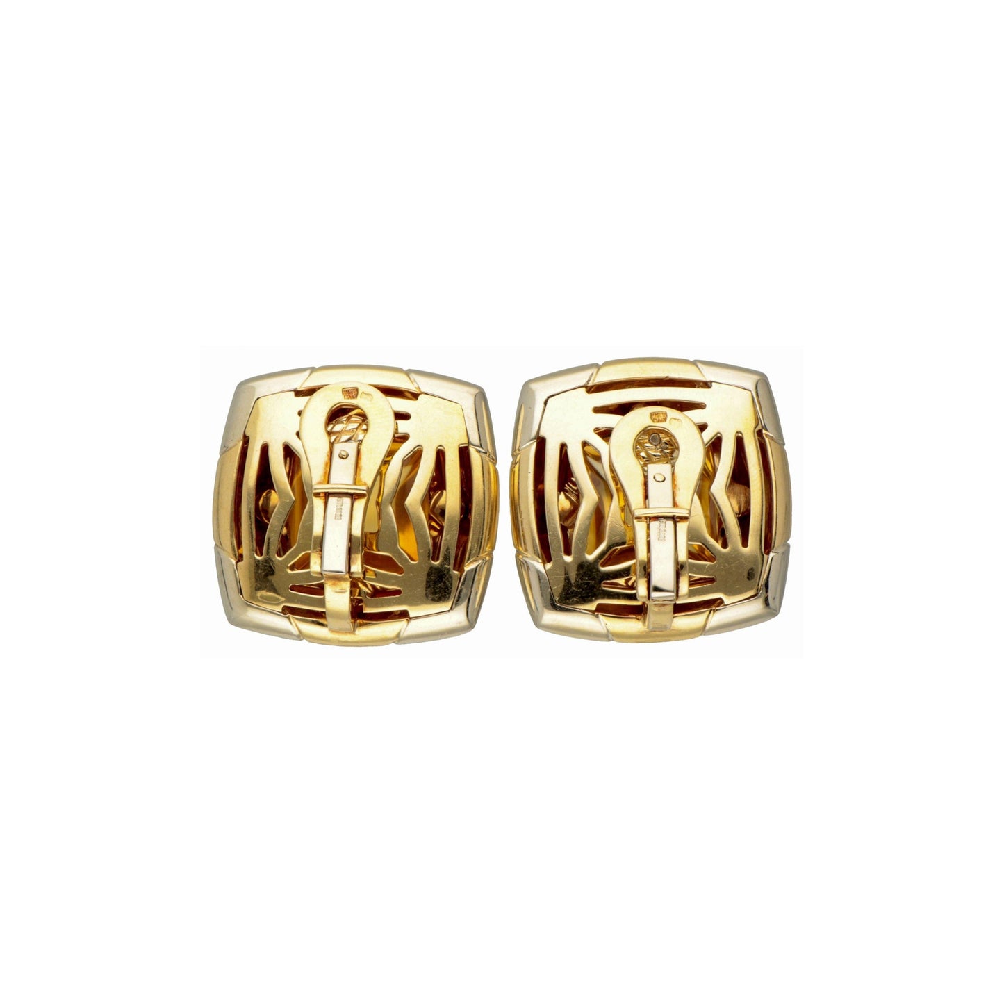 Bvlgari Citrine Earrings - Gold Pyramid Collection