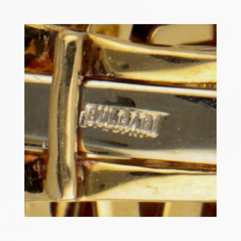 Bvlgari Citrine Earrings - Gold Pyramid Collection