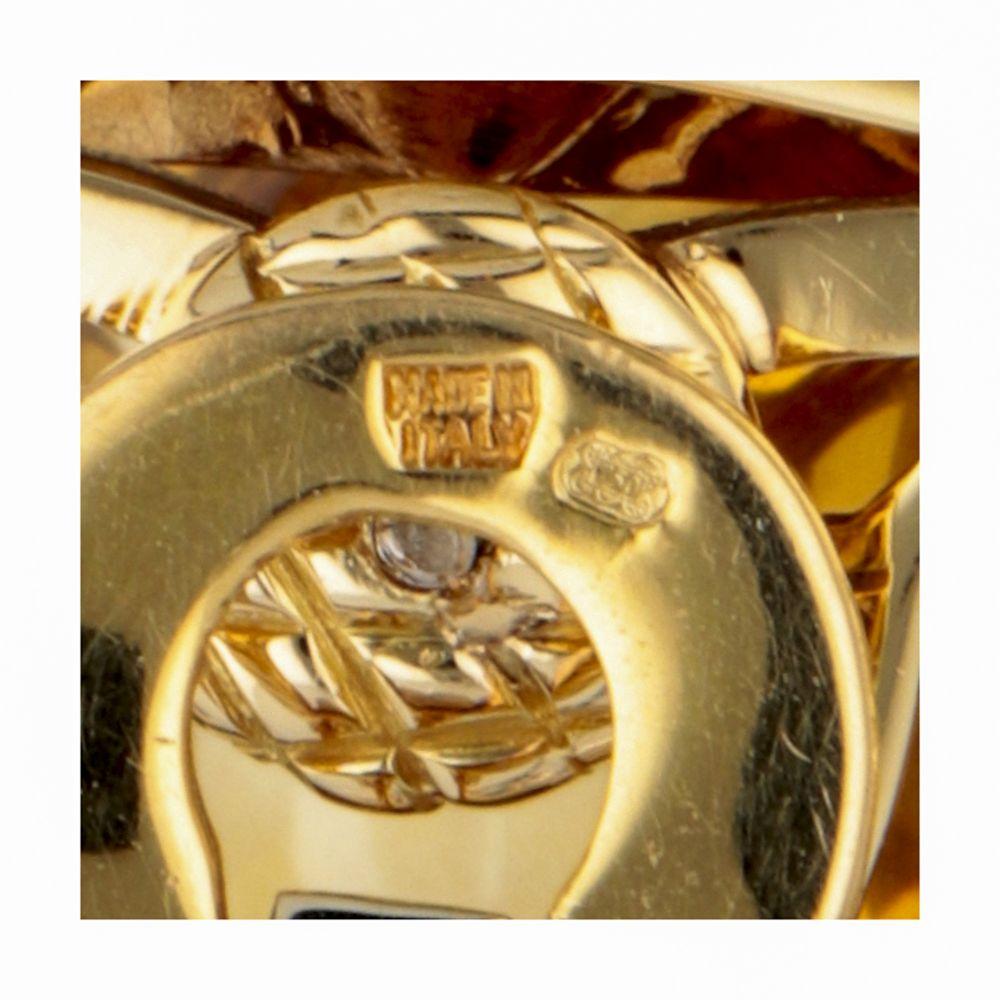 Bvlgari Citrine Earrings - Gold Pyramid Collection