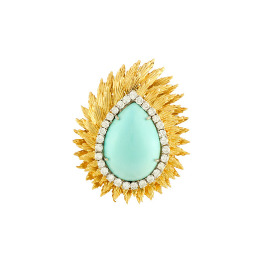Vintage Turquoise Brooch