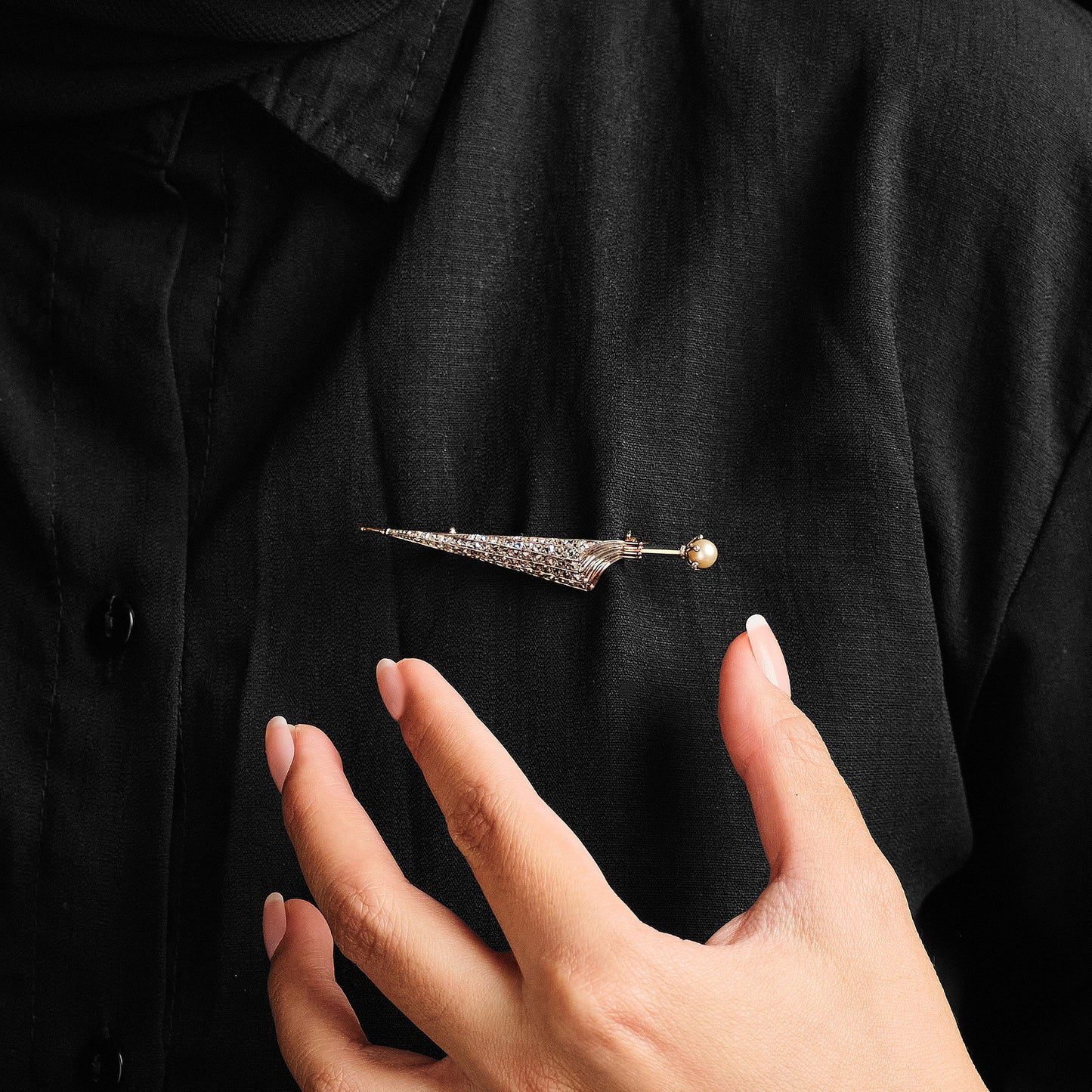 Vintage Umbrella Brooch