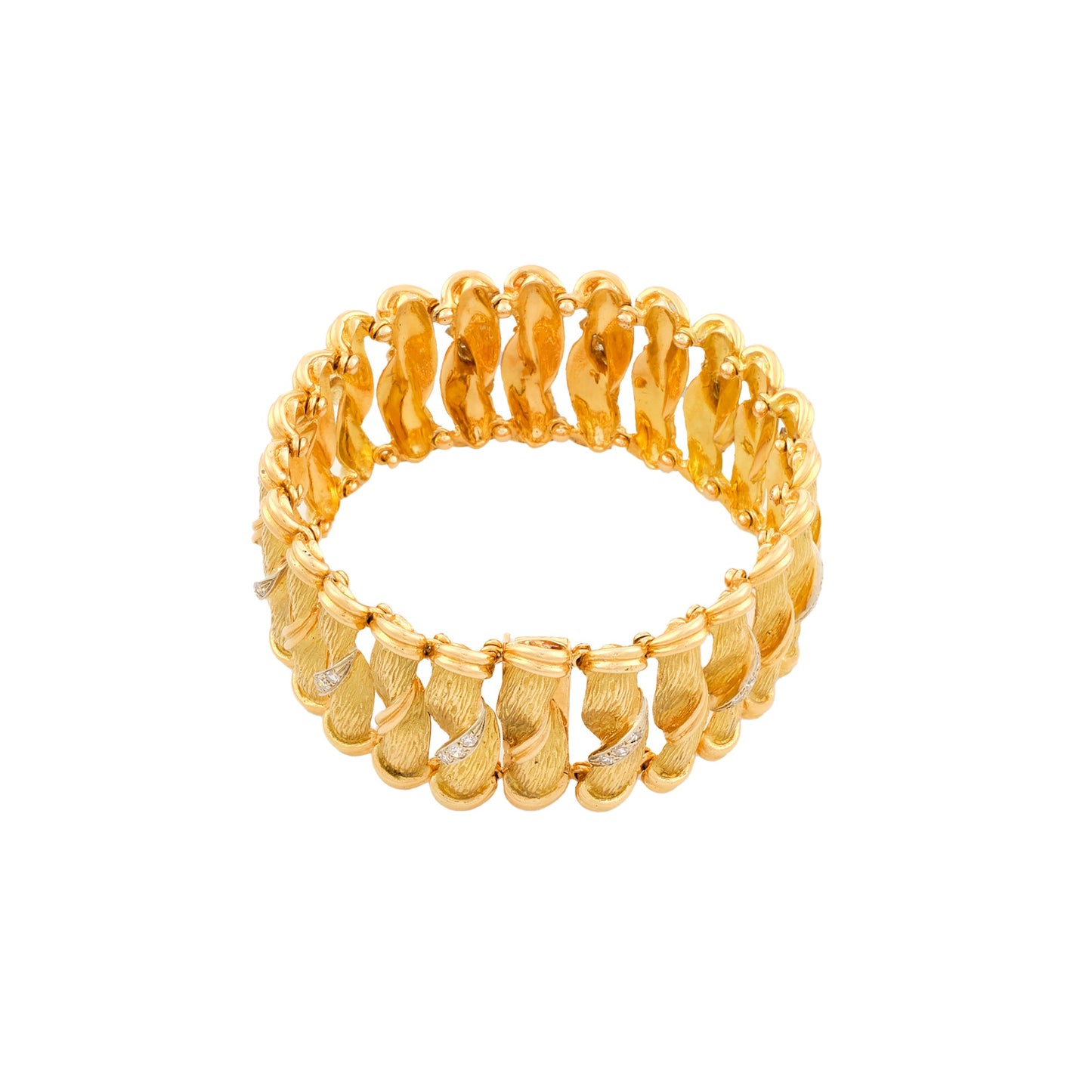 Vintage Textured Bracelet by Roland Texier