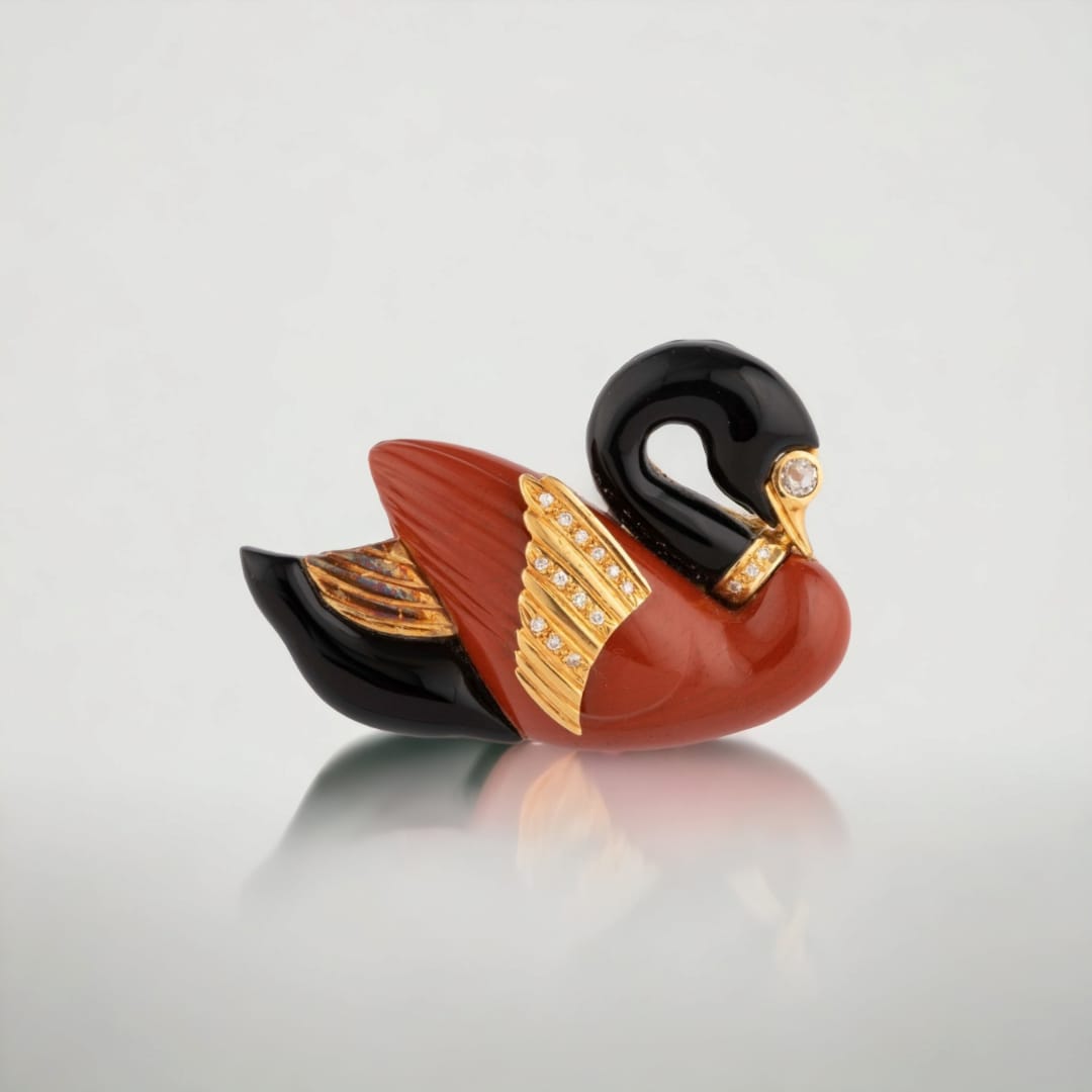 Vintage Swan Brooch