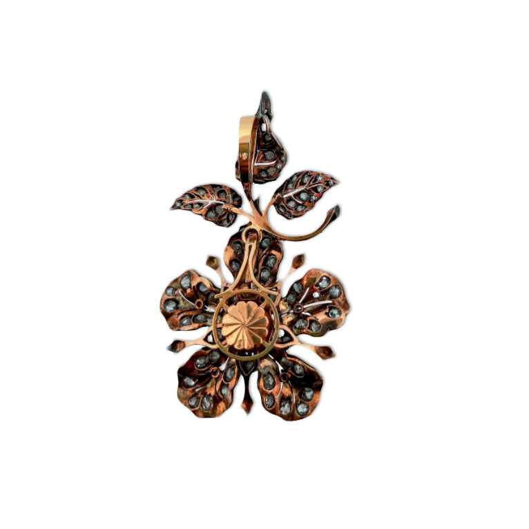 Antique French Flower Pendant
