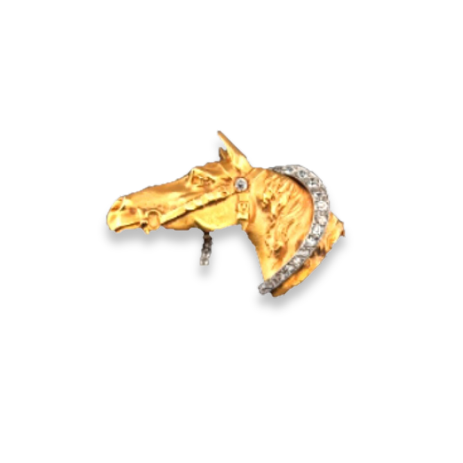 Vintage Horse Head Brooch