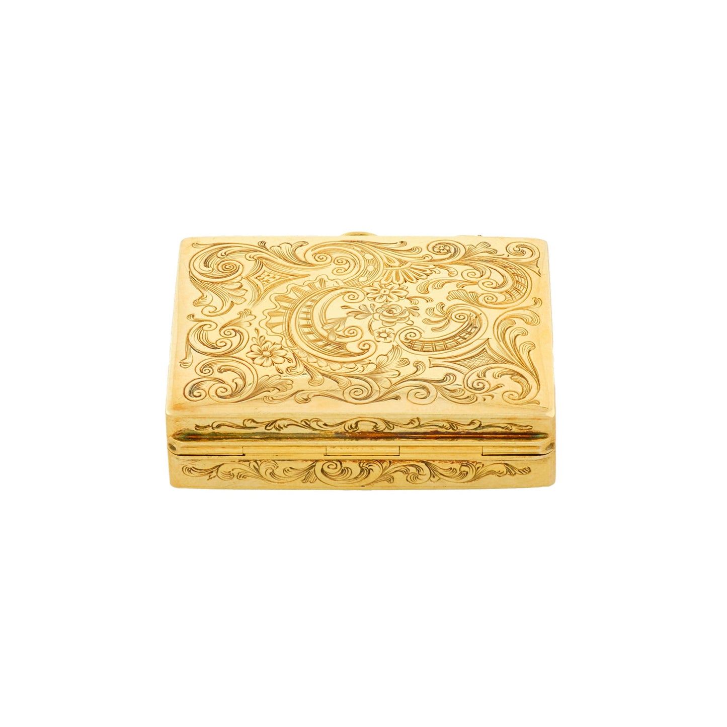 Vintage Gold Pill Box