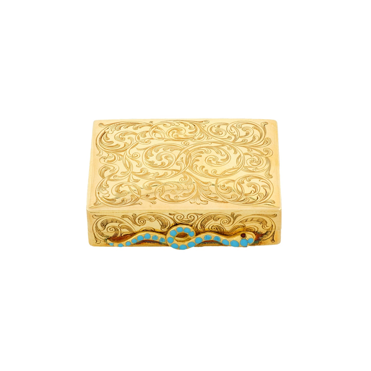 Vintage Gold Pill Box