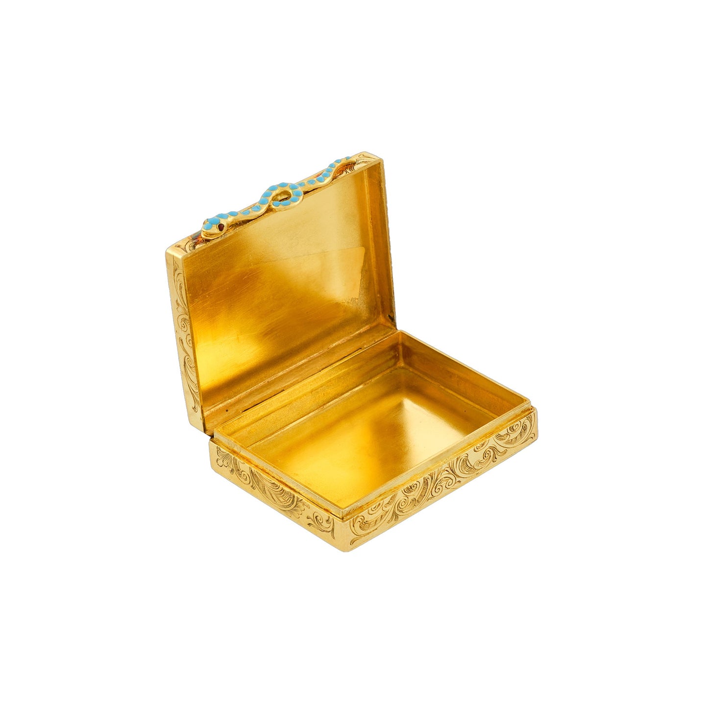 Vintage Gold Pill Box