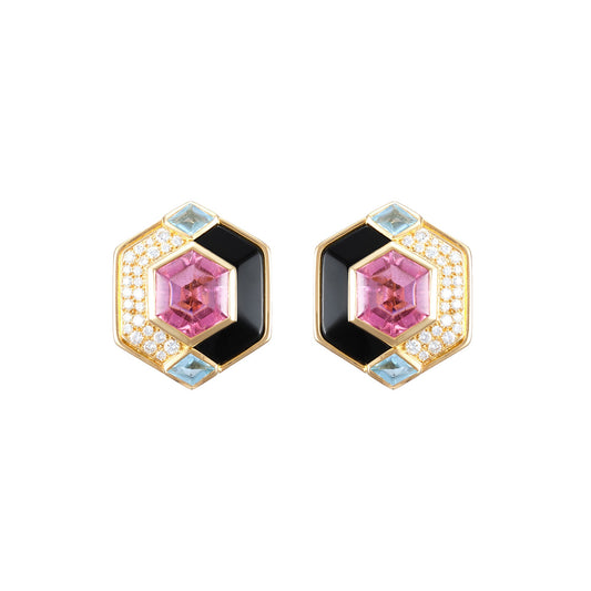 Marina B Pink Tourmaline Earrings