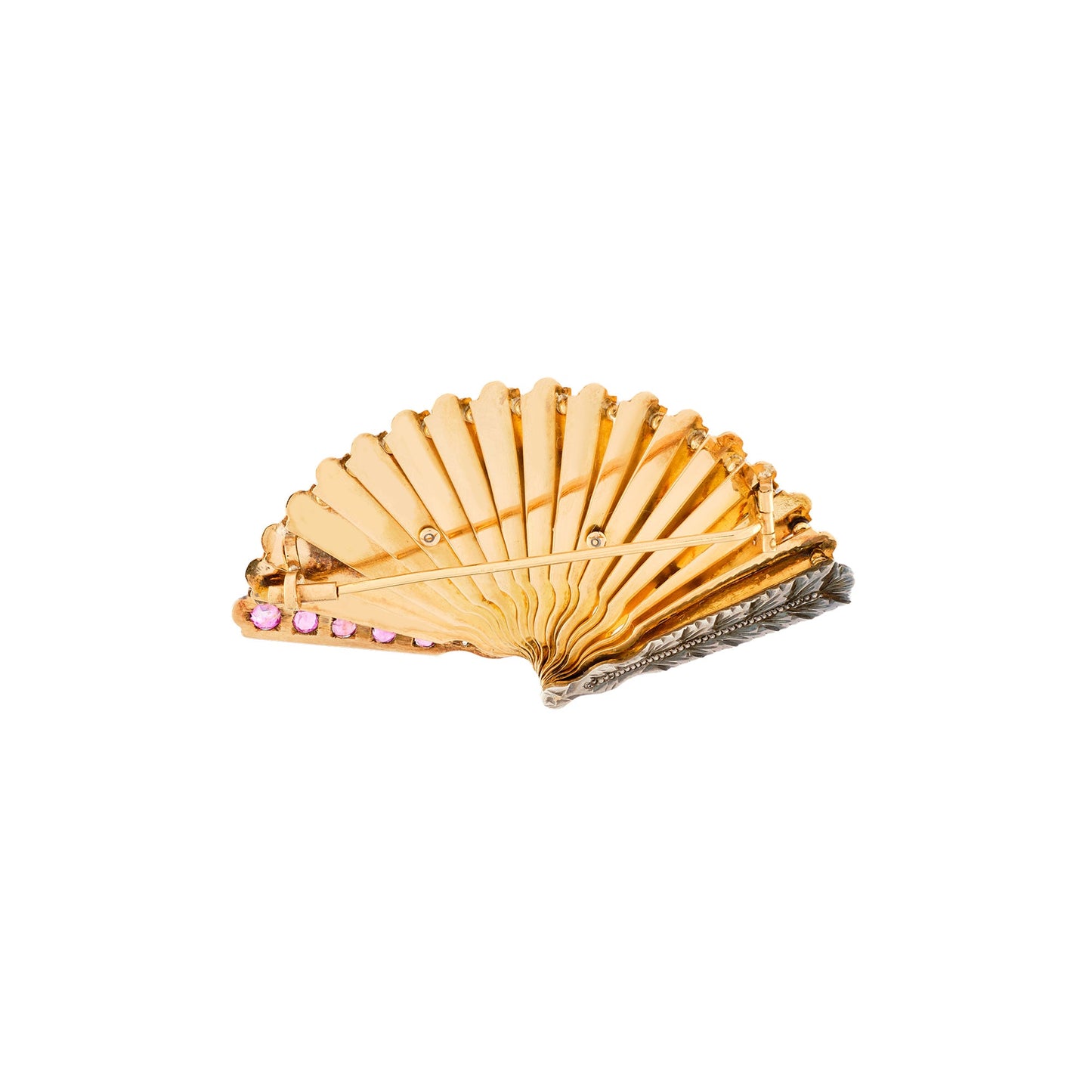 Antique Open Fan Brooch
