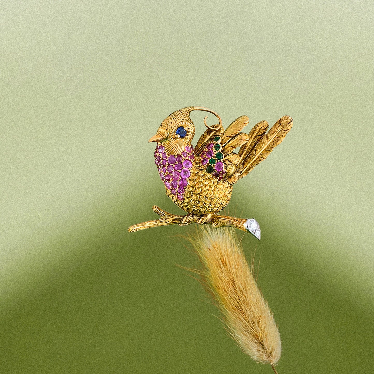 F Chirol Bird Brooch