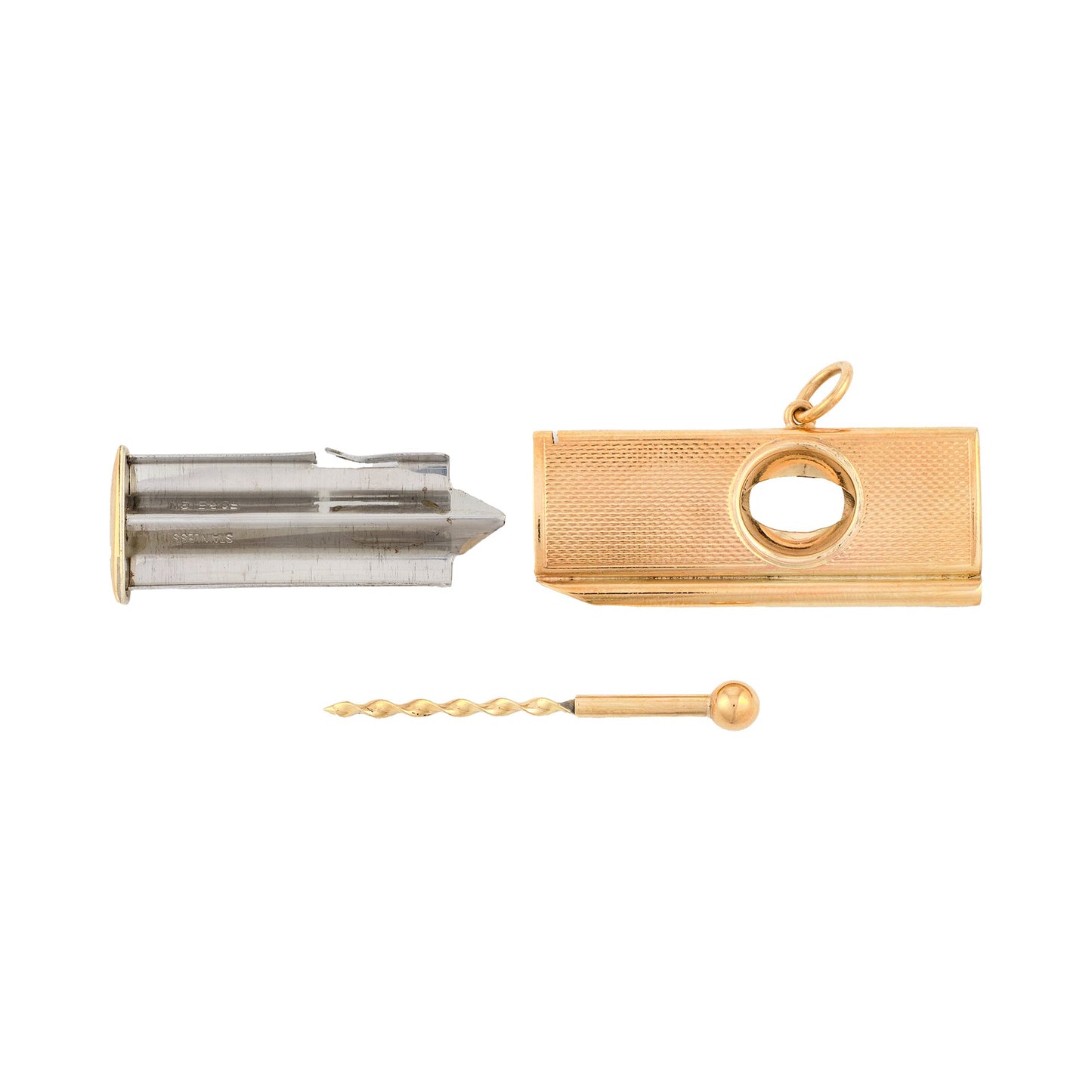 English Cigar Wedge Cutter and Tie Clip Set