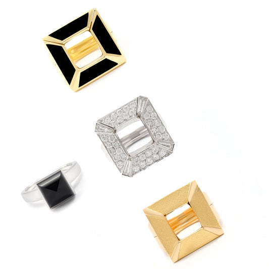 Vintage Set of Four Interchangeable Rings